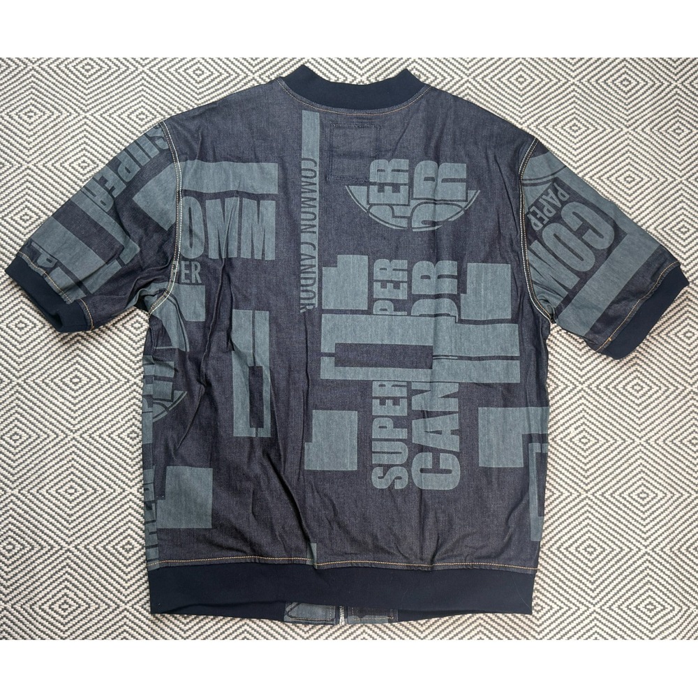 Decible Men's Full Zip Spell Out Short Sleeve Denim Jacket Size‎ 3XL - Picture 8 of 8